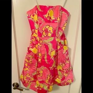 Lilly Pulitzer Strapless Cocktail dress w/ pockets